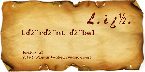 Léránt Ábel névjegykártya