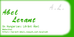 abel lerant business card